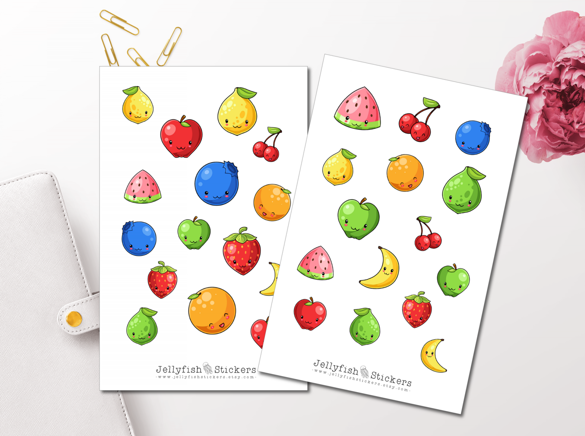 Cute Fruit Sticker Set